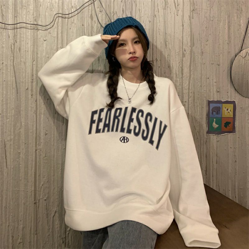 (S - 6XL) Sweater Oversize Jumbo FEARLESSLY Korean Style Unisex Jaket Fleece S M L XL 2XL 3XL 4XL XXXXXL