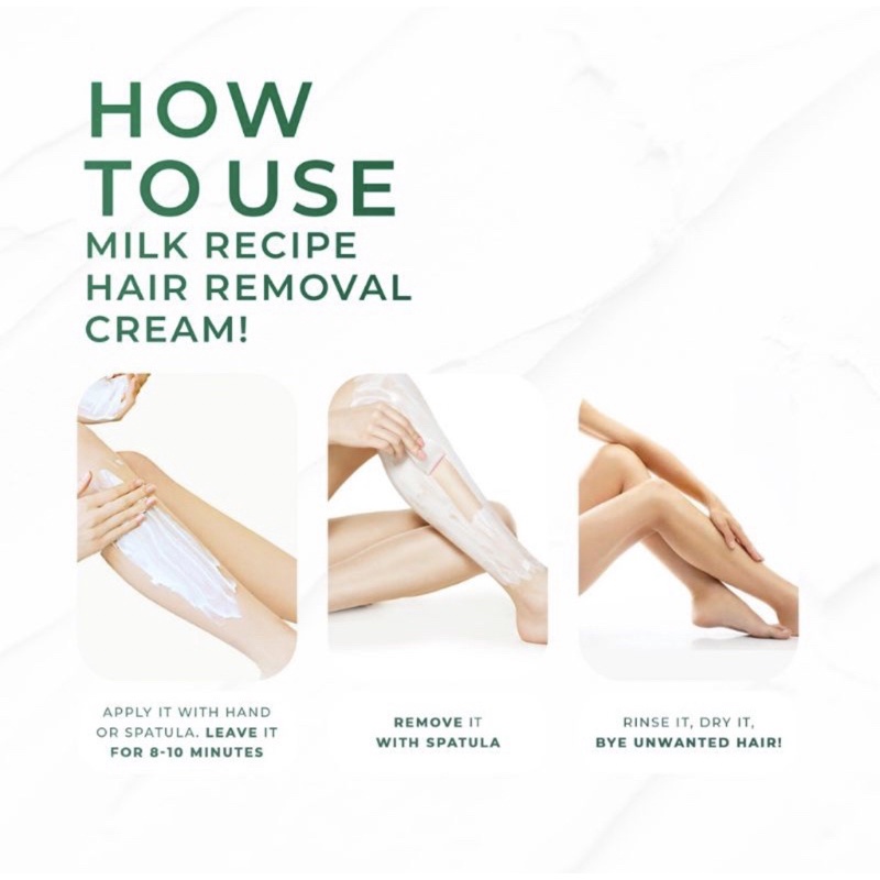 【Official Outlet】 MILK RECIPE - 4 IN 1 HAIR REMOVAL HAIR | PENGHILANG PERONTOK BULU RAMBUT HALUS AMPUH AMAN TIDAK SAKIT BPOM