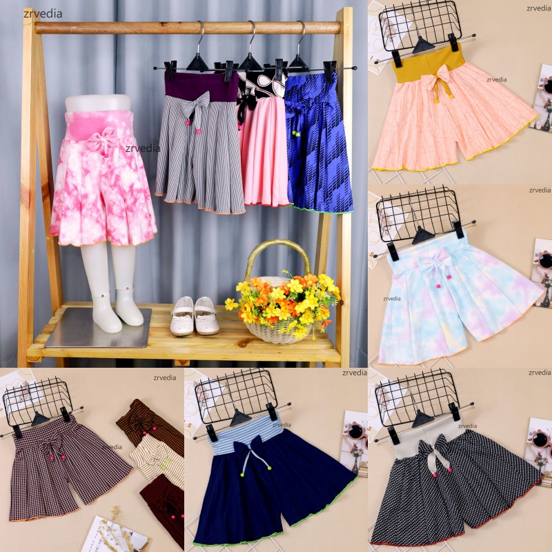 Rok Celana Motif Uk 1-10 Tahun / Bawahan Anak Perempuan Model Rok Celana Grosir Adem Murah Cewek