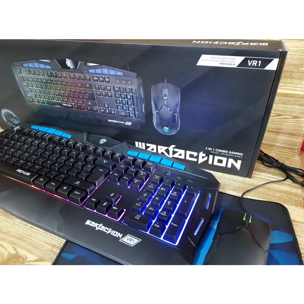 Keyboard + Mouse GAMING REXUS VR1 (+Mouse pad)