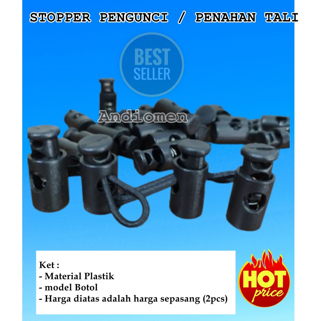 Lock Stoper Pengunci Penjepit Tali Sepatu PDL Celana Jaket Hoodie