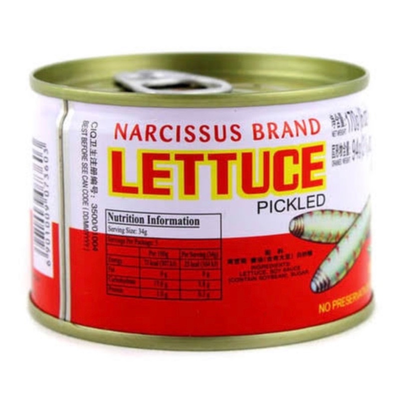 

Narcissus Pickled Lettuce 182gr/Narcissus Selada/Caysim Dalam Kaleng Pickled Lettuce