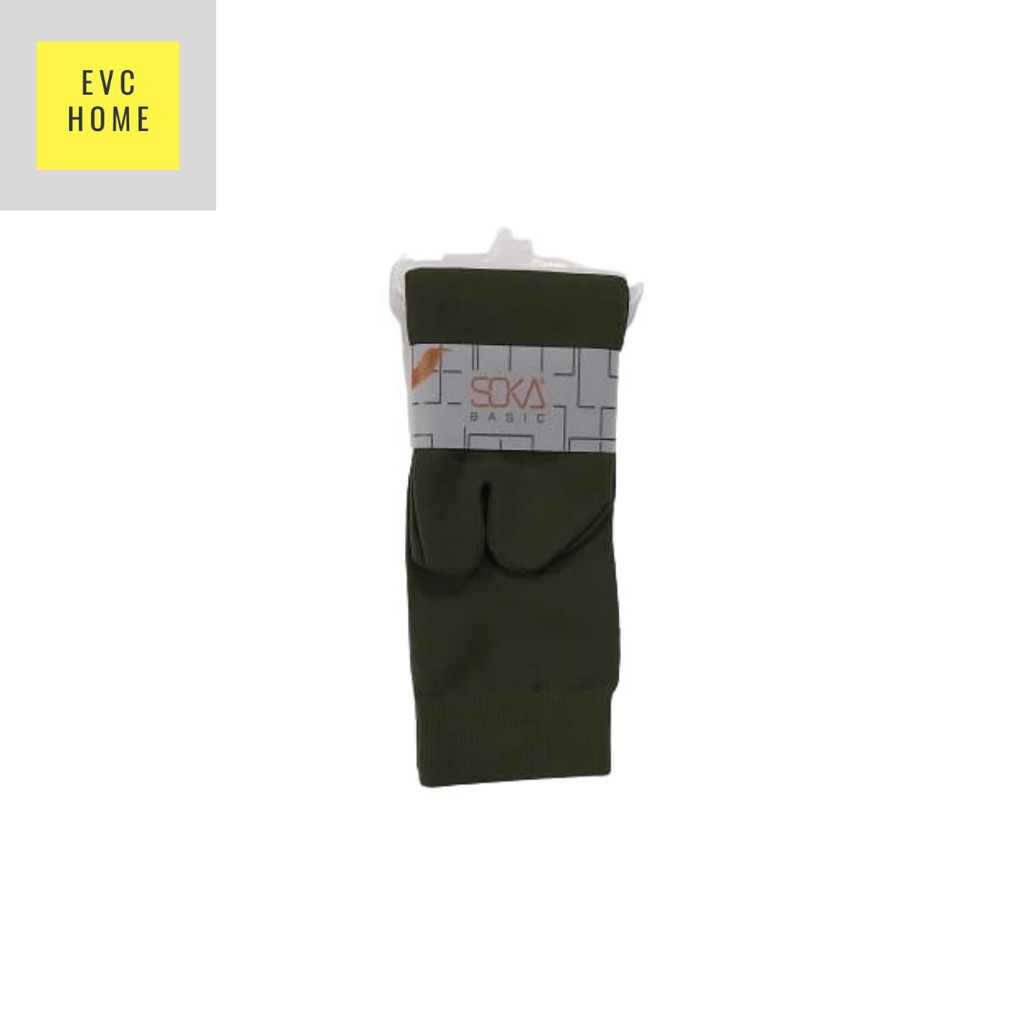 EVCHOME Kaos Kaki Soka Jempol M Basic - Kaos Kaki muslim - Kaos kaki wanita - Original-Army