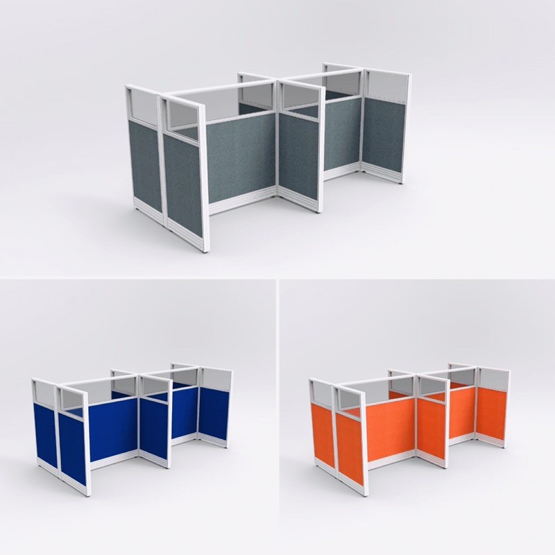 Sekat partisi pembatas meja kantor/partisi kantor 4 meja/pembatas meja kerja/workstation kantor