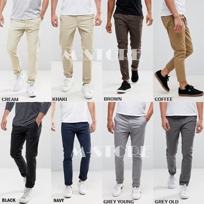 Baru Celana Chino Bahan Adem Nyaman Cocok Buat Musim Dingin GAYA COWOK POLO KASUAL Size Abu Khaki