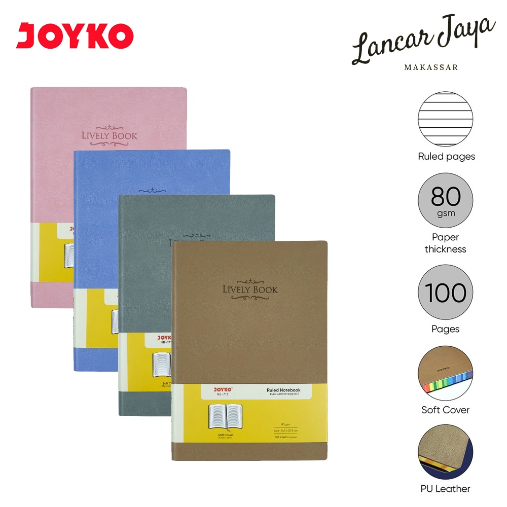 

Buku Tulis Catatan Bergaris Ruled Notebook Joyko NB-713 Lively Book