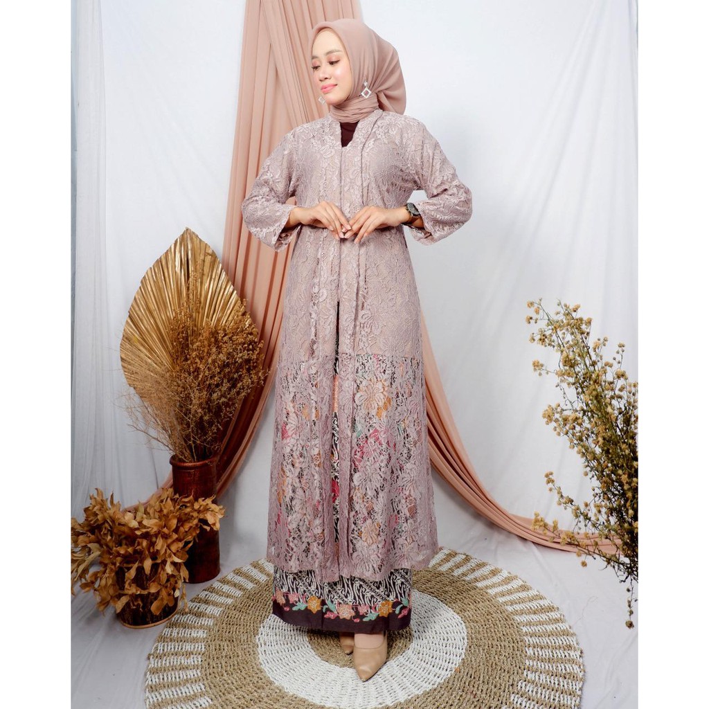 ( TERLARIS )Set Kebaya MODERN  Hayati/ + Rok / Kebaya kekinian/ SETELAN KEBAYA PESTA KANCING DEPAN B