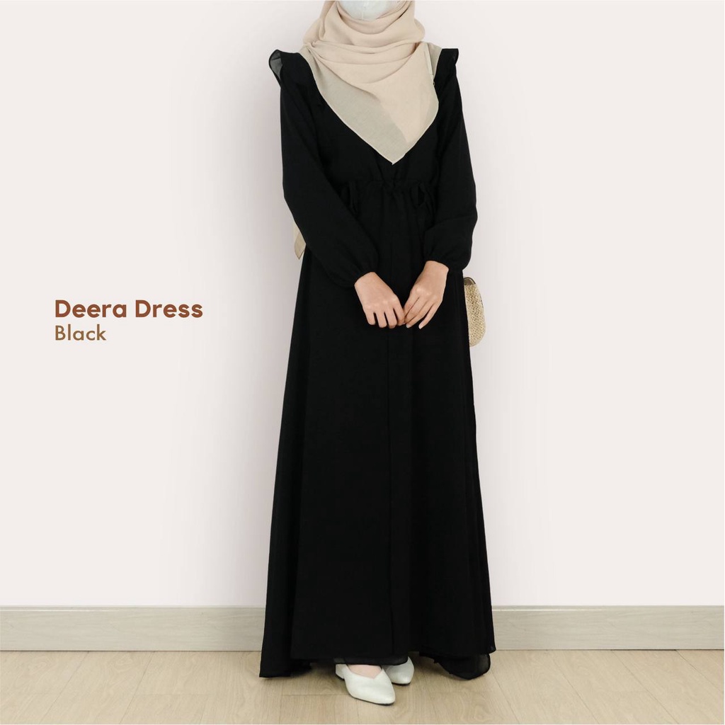 Mininos Deera Dress Gamis Ceruty Remaja Muslimah