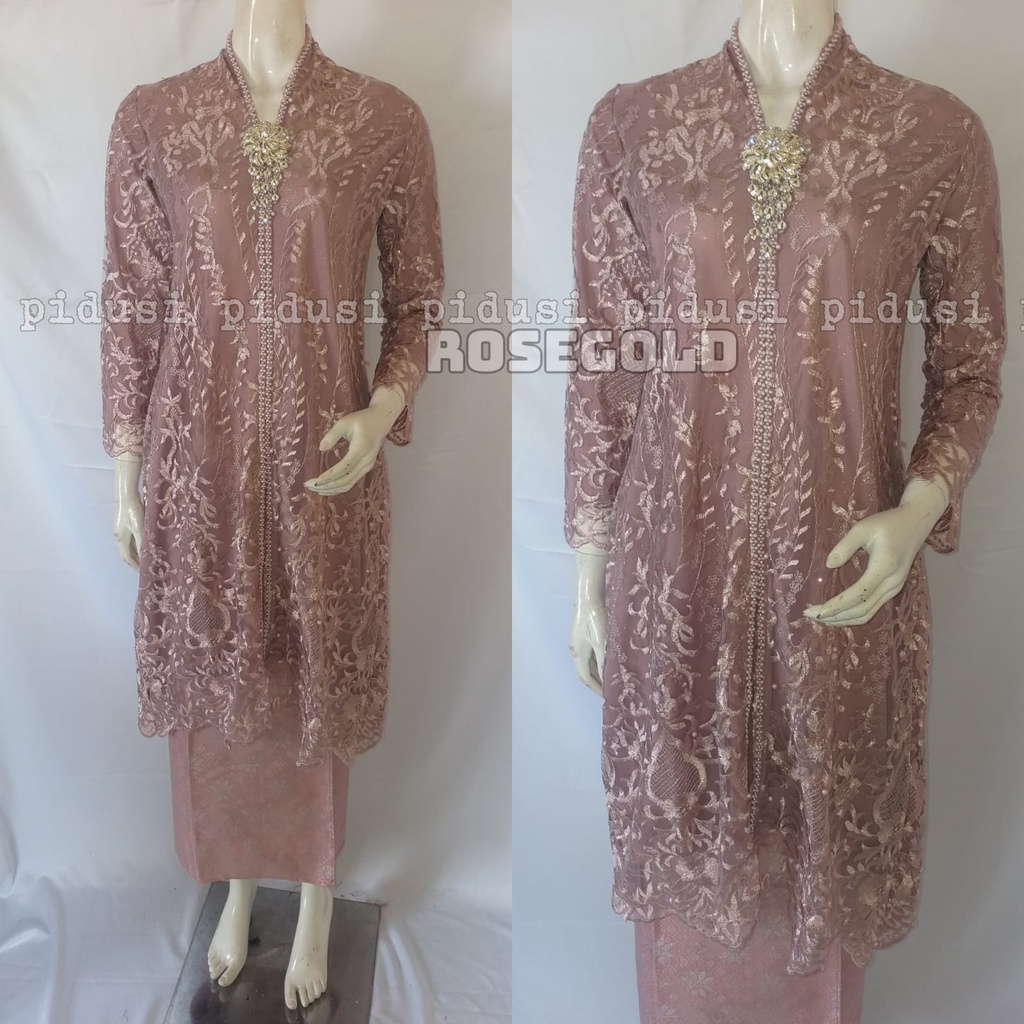 PROMO SET KEBAYA KARTINI TUNIK TULLE MUTIARA BORDIR / KEBAYA KARTINI TUNI STELAN