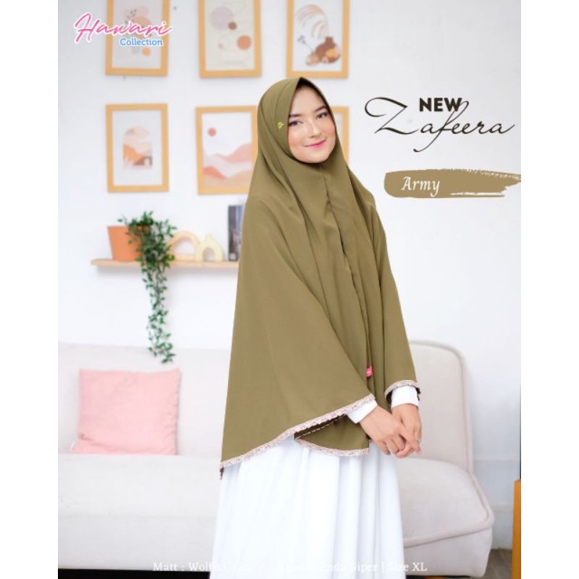 (TERLARIS) JILBAB BERGO KHIMAR INSTAN WOLVIS RENDA DAILY  ZAFEERA Pad antem by Hawari