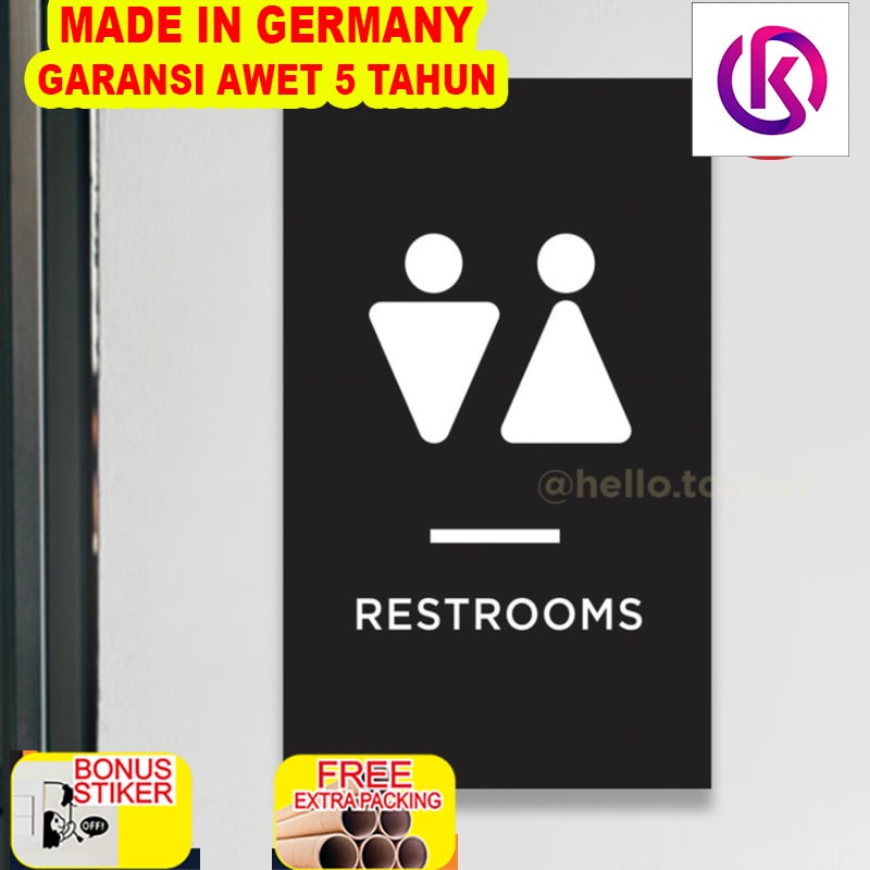 

Murah Toilet Sign Acrylic 15x25 | Sign Board WC | Sign Akrilik Modern