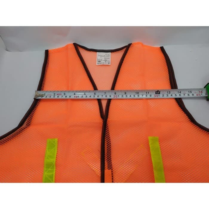 Rompi Proyek / Rompi Jaring / Safety Vest Scoth - Orange Pantul Cahaya