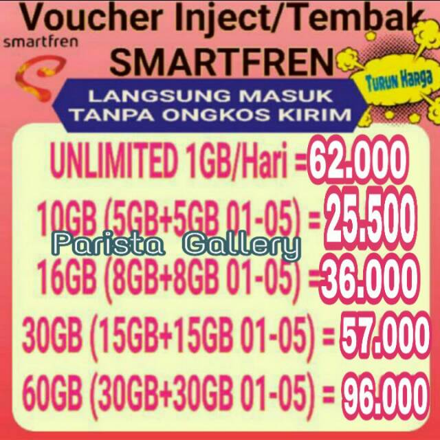 Promo Paket Data Paket Internet Smartfren Unlimited Kode Voucher Inject Vocher Paket Internet Shopee Indonesia