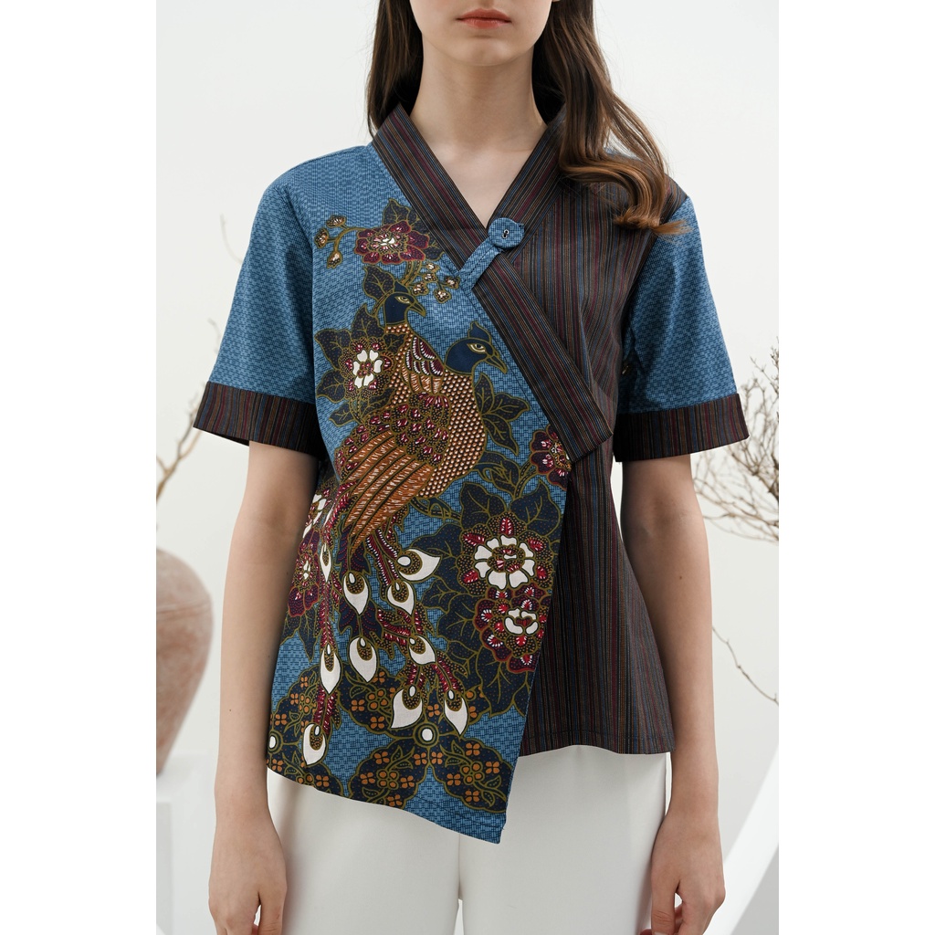 Atasan Batik 267 SMA/ Blouse Batik Wanita/ Seragam Batik