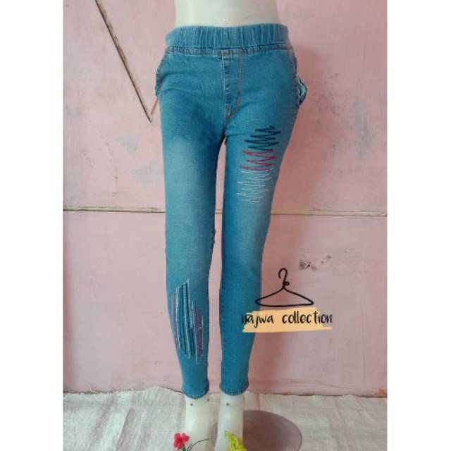 celanajeans skinny wanita sobek motif MNR