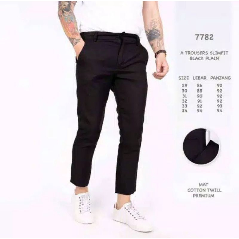 CELANA PRIA CHINO Slim fit Panjang Kerja kantor Santai Liburan Cowok Gentleman Boy Skinny