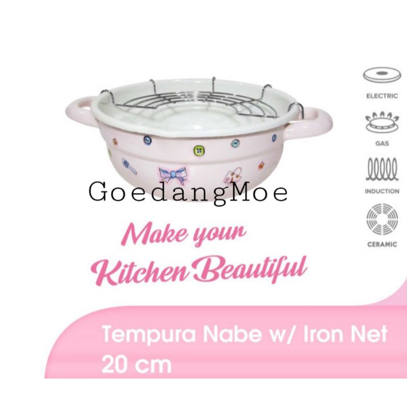 CHEFINA Beauty in the kitchen BITK panci masak tempura nabe enamel 20cm