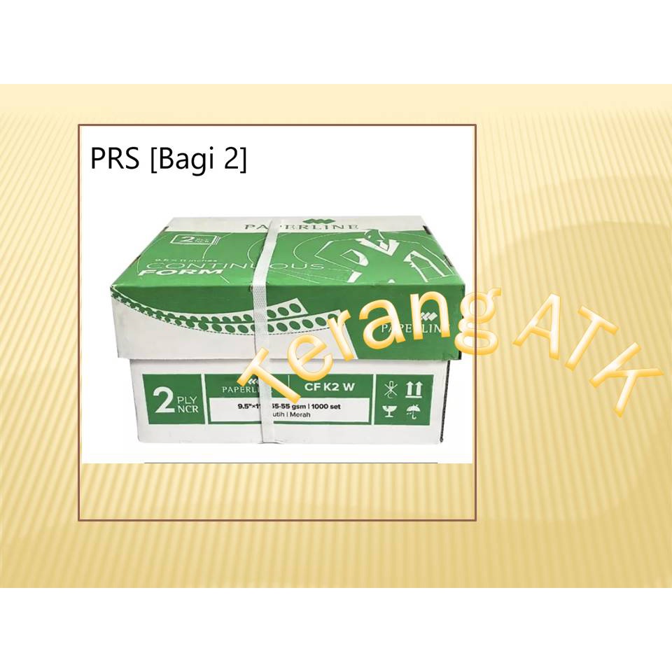 

Continuous Form 9.5 inch x 11 inch 2 ply NCR PRS Paperline - bagi 2
