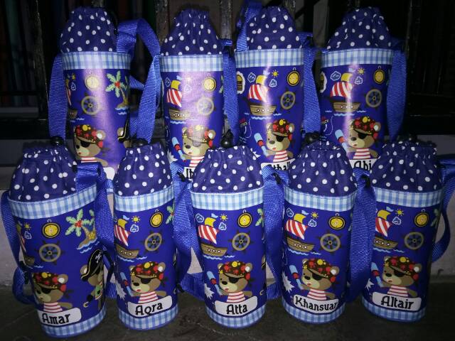 Souvenir tempat botol minum gambar printing castem free desain gambar