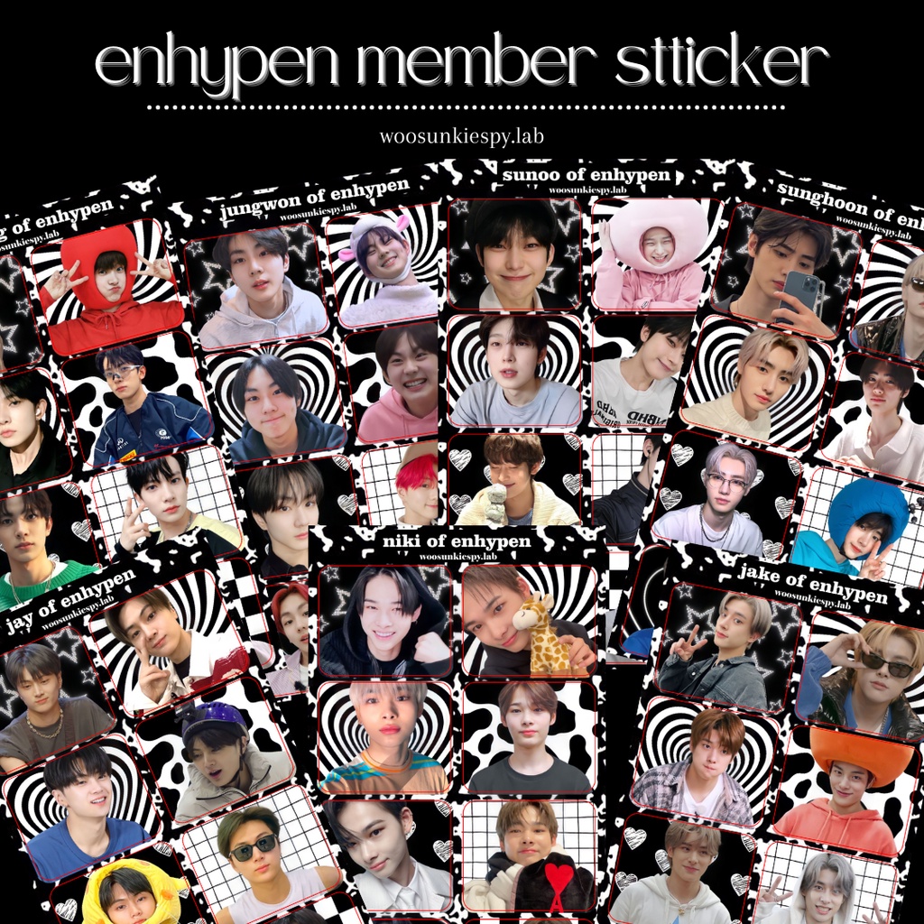 

[woosunkiespy.lab] enhypen member sticker| deco sticker kiss cut