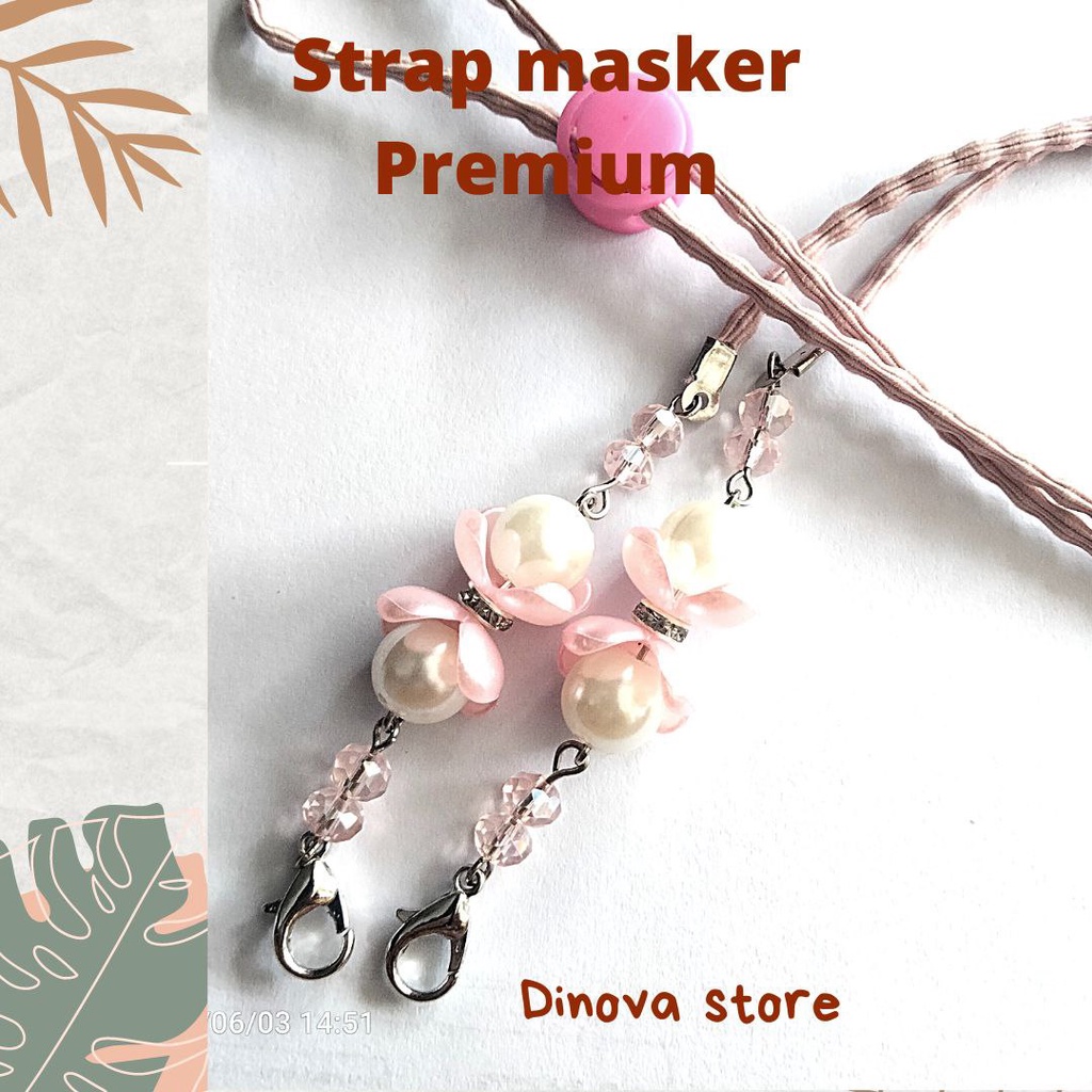 strap masker flower spacer/strap masker hijab/tali masker/pengait masker/konektor masker