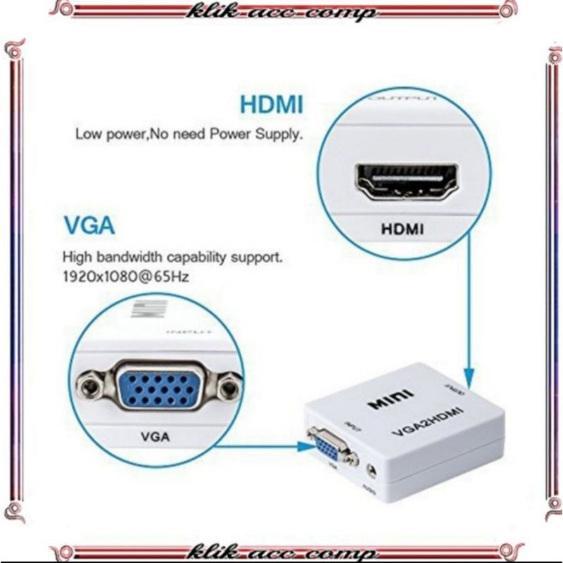 Converter VGA to HDMI / VGA TO HDMI adapter