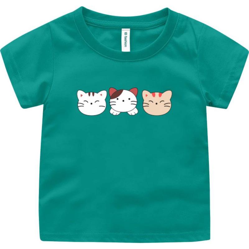 Kaos Anak Anak Cowok Cewek 3 Kucing Baju Oblong Anak Kaos Murah Ank T Shirt Anak Terbaru