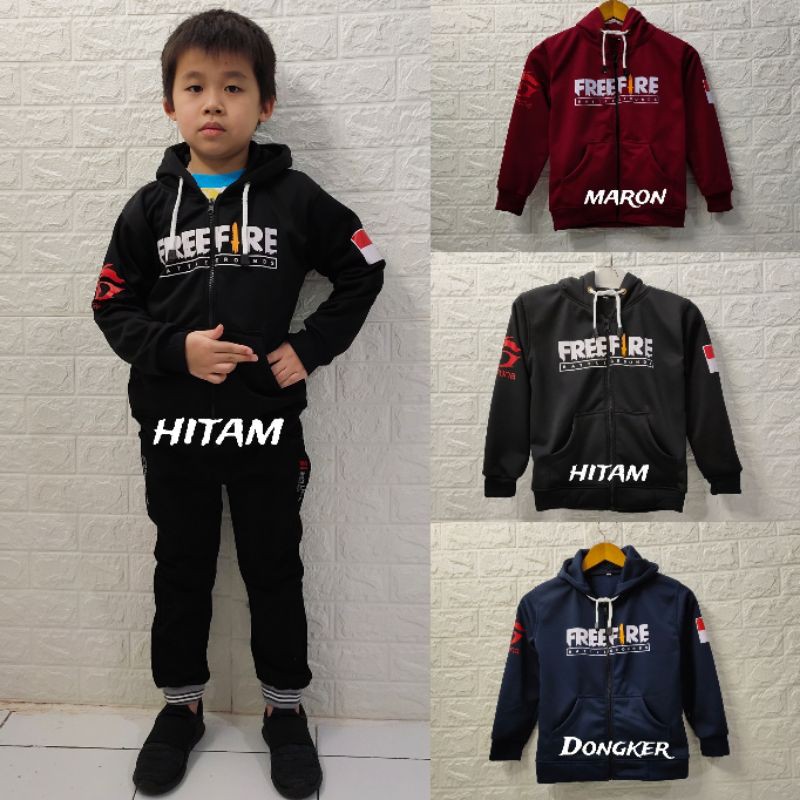 SWEATER ZIPPER FREE FIRE/ANAK