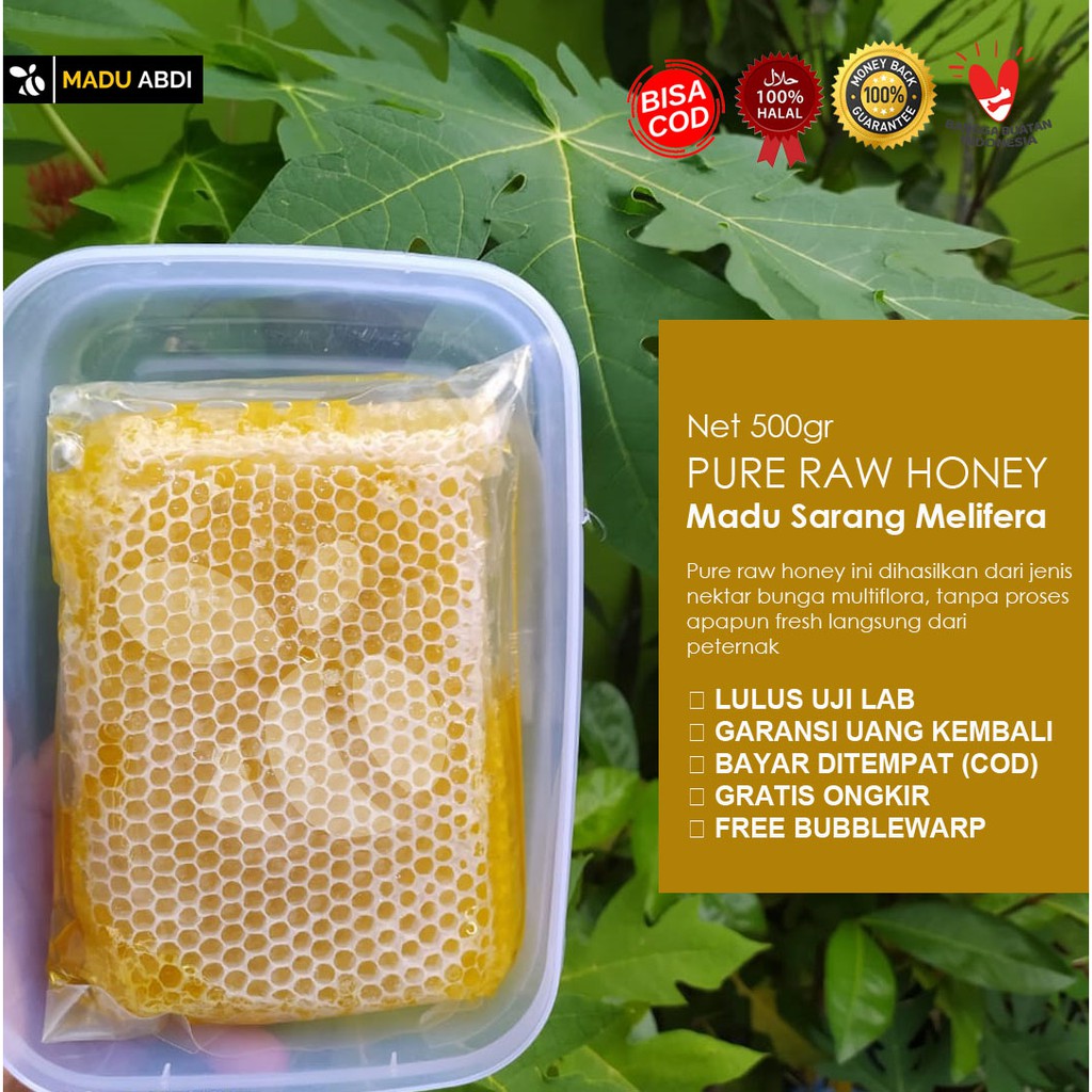 

Madu sarang ASLI [500gr] Nektar Bunga Multiflora - Madu Abdi