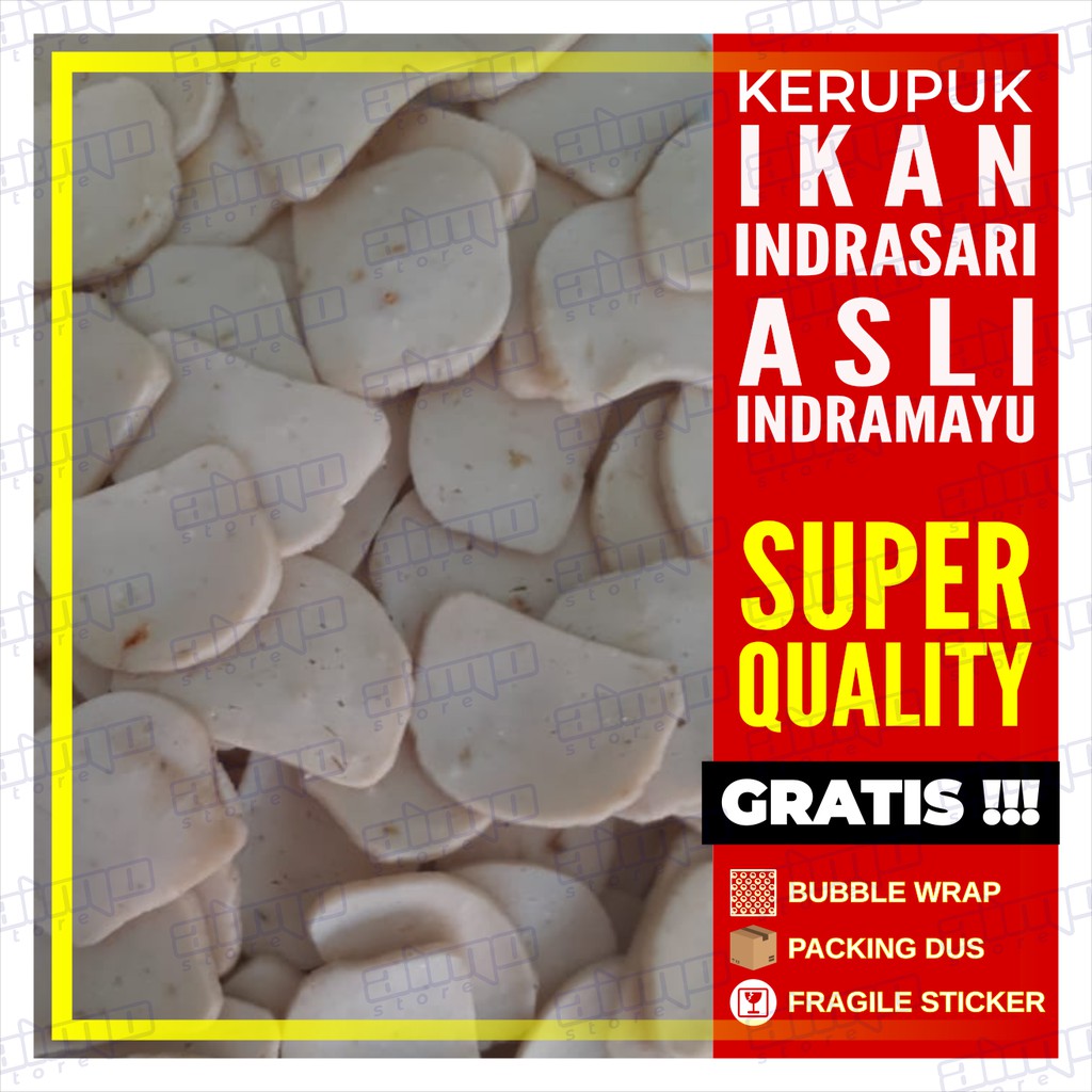 

INDRASARI | Kerupuk IKAN Krupuk ASLI INDRAMAYU Kualitas Super Langsung Goreng Tanpa Jemur 250 gr