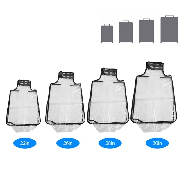 IMPORT Luggage cover Sarung Pelindung koper plastik Tebal Anti Lecet dan anti air