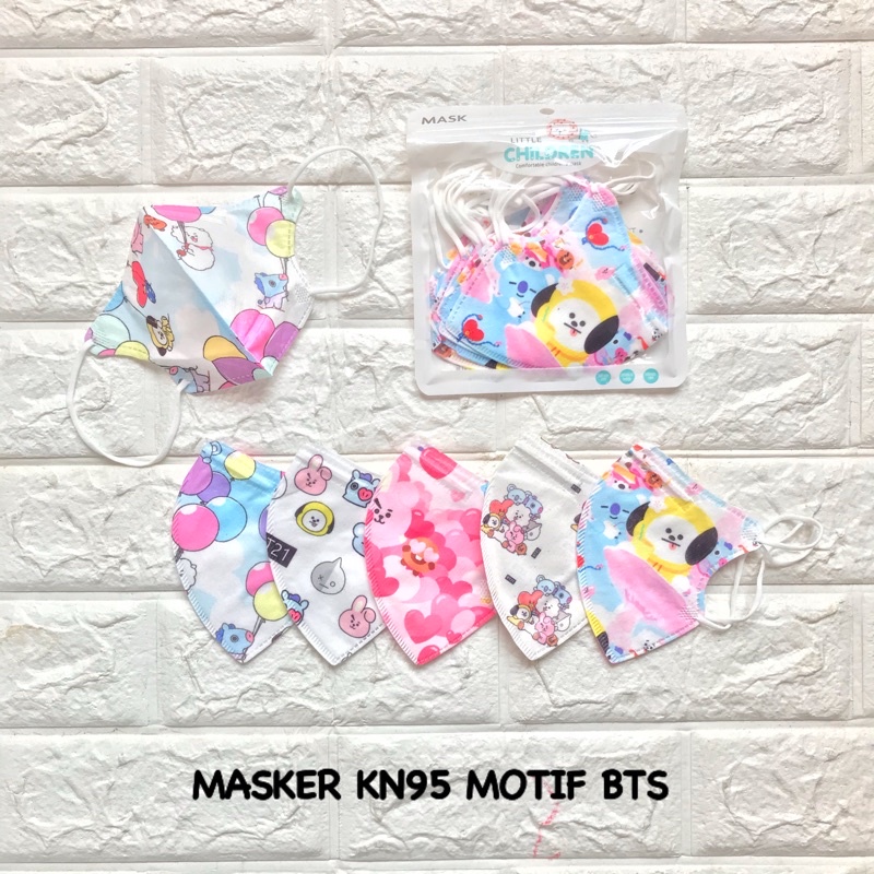 MASKER KN 95 MOTIF BTS ISI 10 PCS MURAH