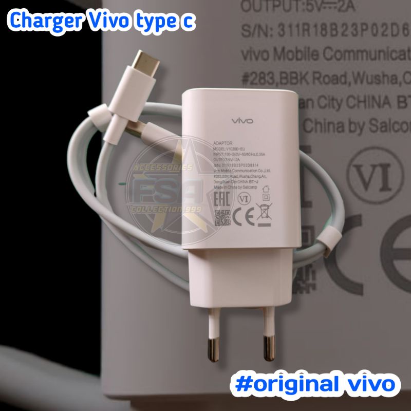 Charger Original VIVO Fast charging 5v -2A Vivo Type C &amp; Micro Y12 | Y83 | Y11 | Y15 | N95 | Y93 &amp; Charger Vivo V11 V9 V7 V5