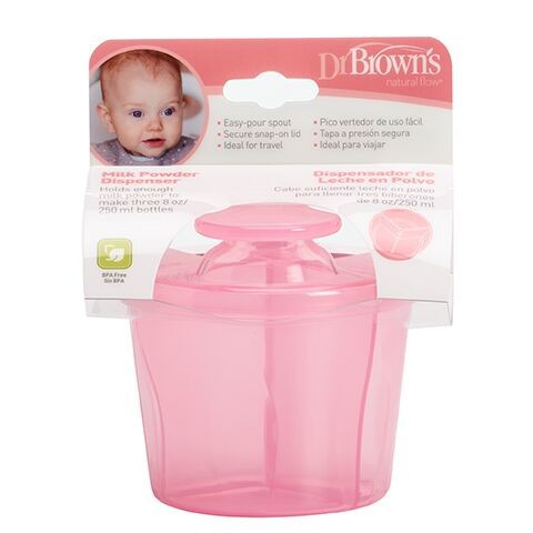 DR.BROWNS MILK POWDER DISPENSER PINK 300ML AC038-INTL