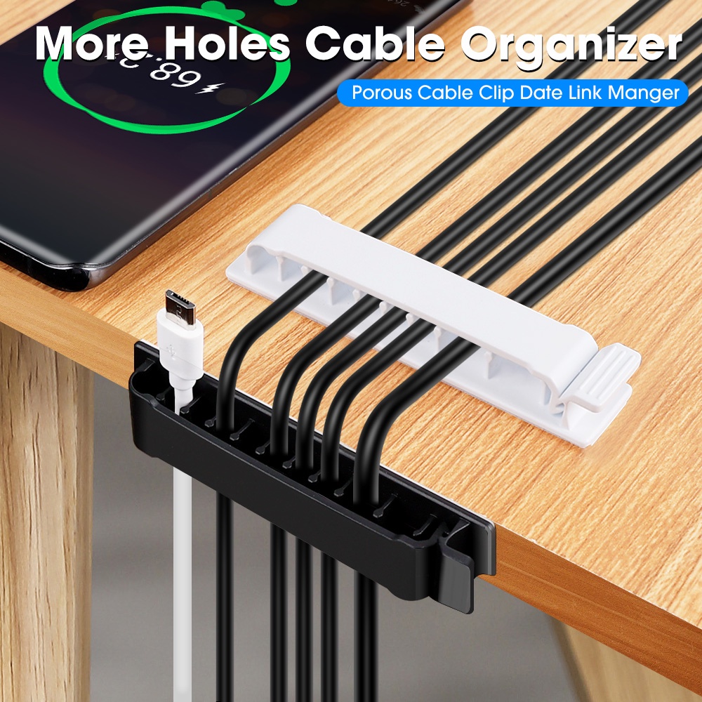 Klip Organizer Kabel Data / Charger USB Mini Multifungsi Untuk Rumah / Kantor / Mobil