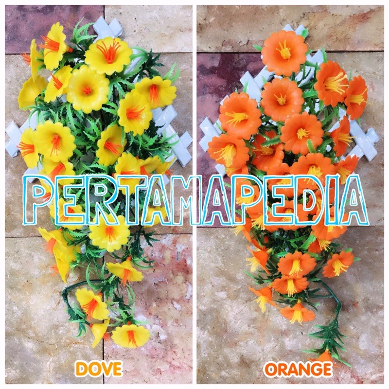 C5 BUNGA TEROMPET PLASTIK/Bunga Artificial/Bunga Dekorasi/Bunga Hiasan/Bunga Dinding/Bunga Pajangan-7