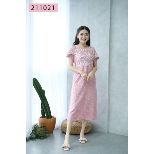 Homedress Baju Tidur Katun Rayon Lengan Pendek Harga Murah Grosir Terlaris Motif Batik Pekalongan Ka
