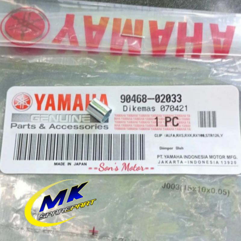 KLIP, CLIP SELANG KECIL OLI SAMPING RX KING, FIZR F1ZR ORIGINAL YAMAHA 90468-02033