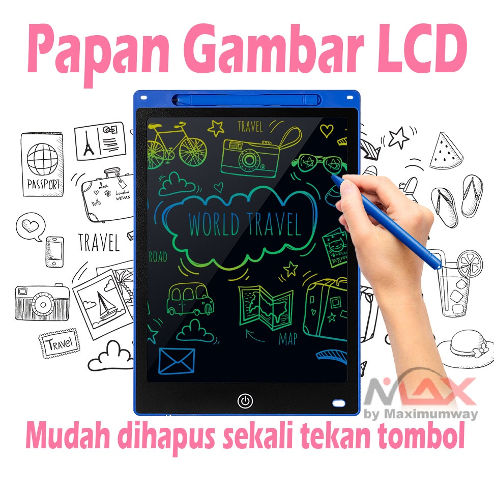 Papan Gambar LCD Digital Berwarna mudah dihapus sekali tekan tombol Pad untuk Anak belajar gambar LCD Drawing Tablet Colorful 8.5 Inch Tablet Gambar Anak-anak Papan Tulis Ajaib Notebook Digital Tablet Gambar LCD Papan Tulis Mainan Anak-anak untuk Anak