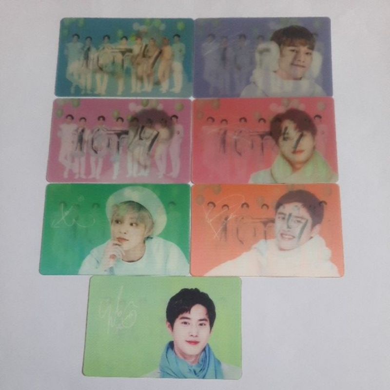 PHOTOCARD PC LENTICULAR EXO X NATURE REPUBLIC  suho kyungsoo sehun xiumin kai chen baekhyun