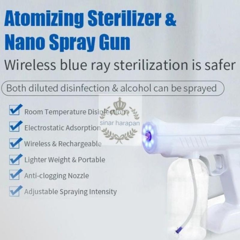 nano spray gun wairless portable Atomizer 800ML with UV rays