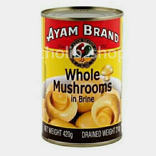 

Ayam brand whole mushroom in brine 420gr can