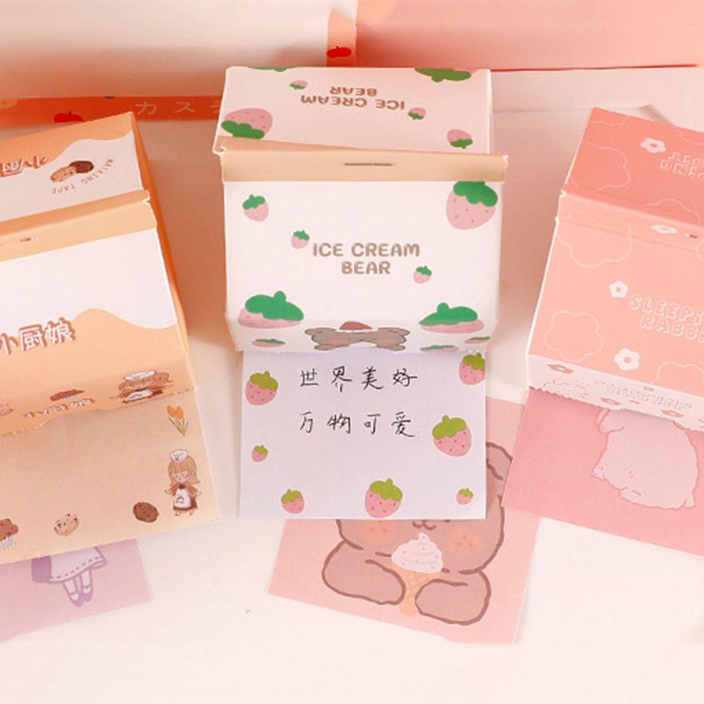 [Elegan] Kartun Sticky Notes Removable Gaya Korea Perlengkapan Kantor Daily Planner Memo Sticker Sticky Stationery Memo Pad