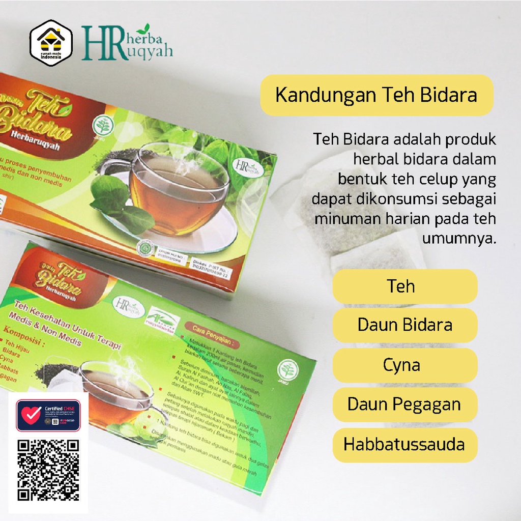 Teh Bidara Ruqyah - Teh Daun Bidara Minuman Herbal | Teh Daun Bidara Arab Asli | Teh Celup Isi 15 | Teh Hijau Diet