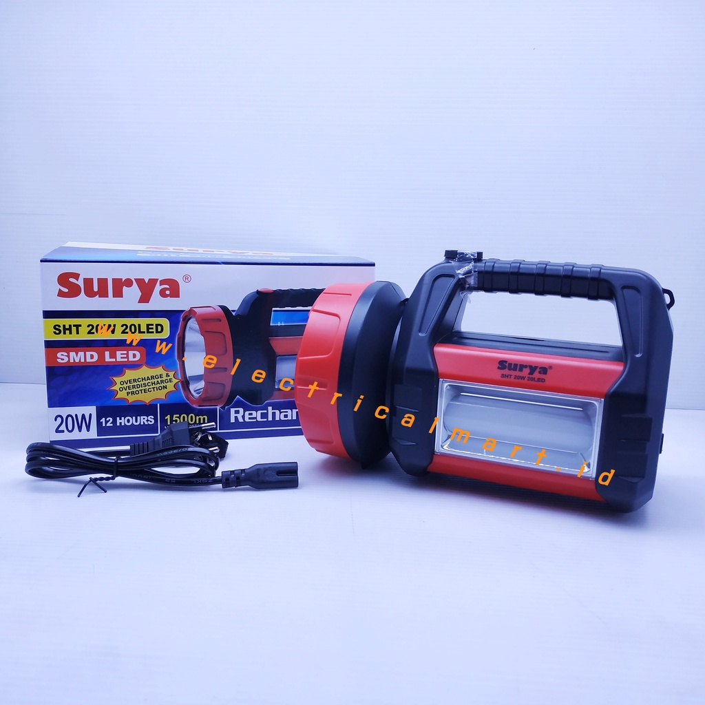 SURYA Lampu Emergency LED SHT 20W 20LED / Lampu Senter Tangan Darurat