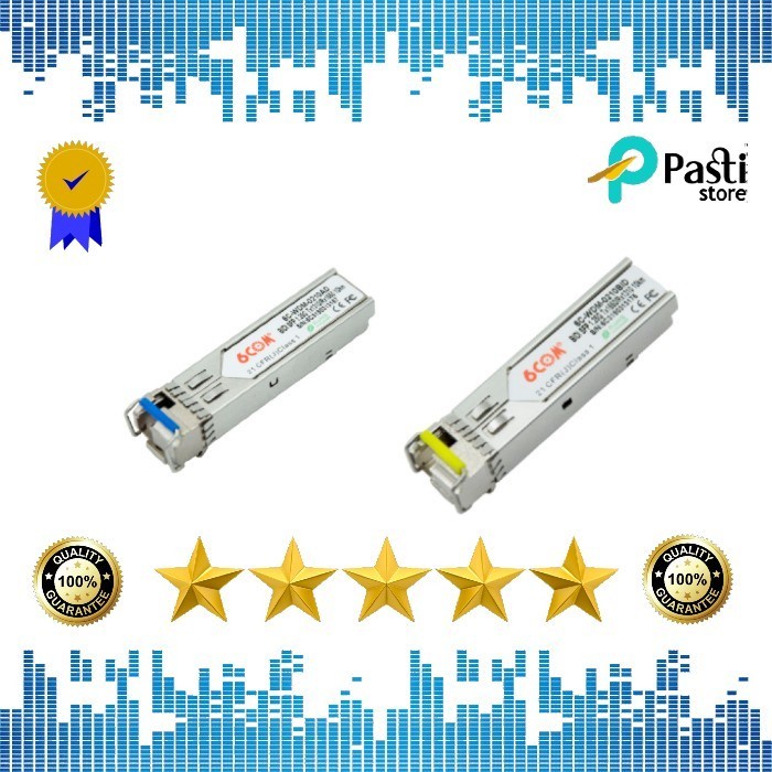 6Com,Bidi Sfp, 1.25 Gb/S,1310Nm/1550Nm,Smf,40Km,Ddm,Lc Terkini