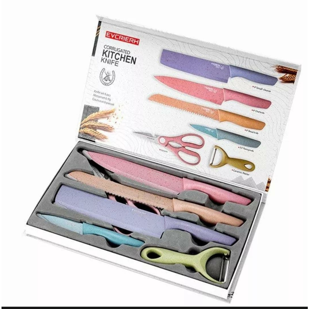 Pisau Sultan Pisau Dapur Set isi 6 Pcs Elegant / tajam / anti lengket