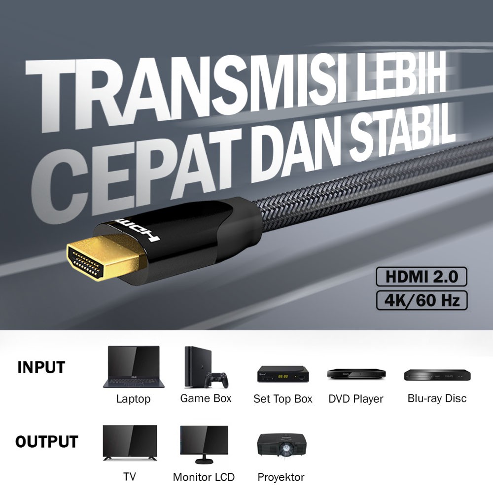 Kabel HDMI 4K Premium High Speed PX HD2 2MX 2 Meter