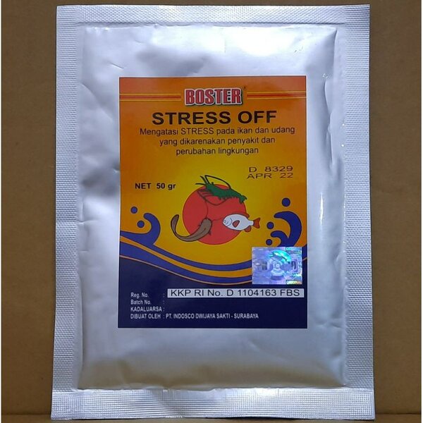 Boster Stress Off 50gr 50 gr gram Anti Stres Ikan Udang Vitamin Tambak