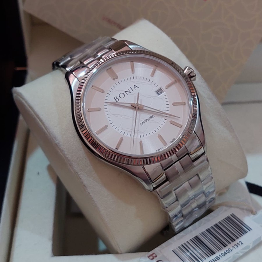 JAM TANGAN BONIA BNB10400-1312 SILVER SAPPHIRE. PRIA ORIGINAL